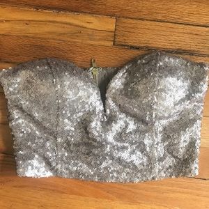 Gold sequin crop top - Women’s size small